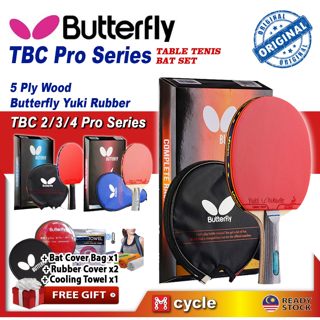 [100% Original] Butterfly TBC Table Tennis Bat Ping Pong Racket Free ...