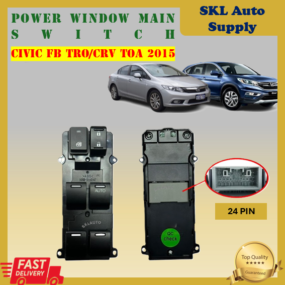 CRV TOA / FB TRO SWITCH MAIN MASTER SUIS TINGKAP DRIVER POWER WINDOW ...