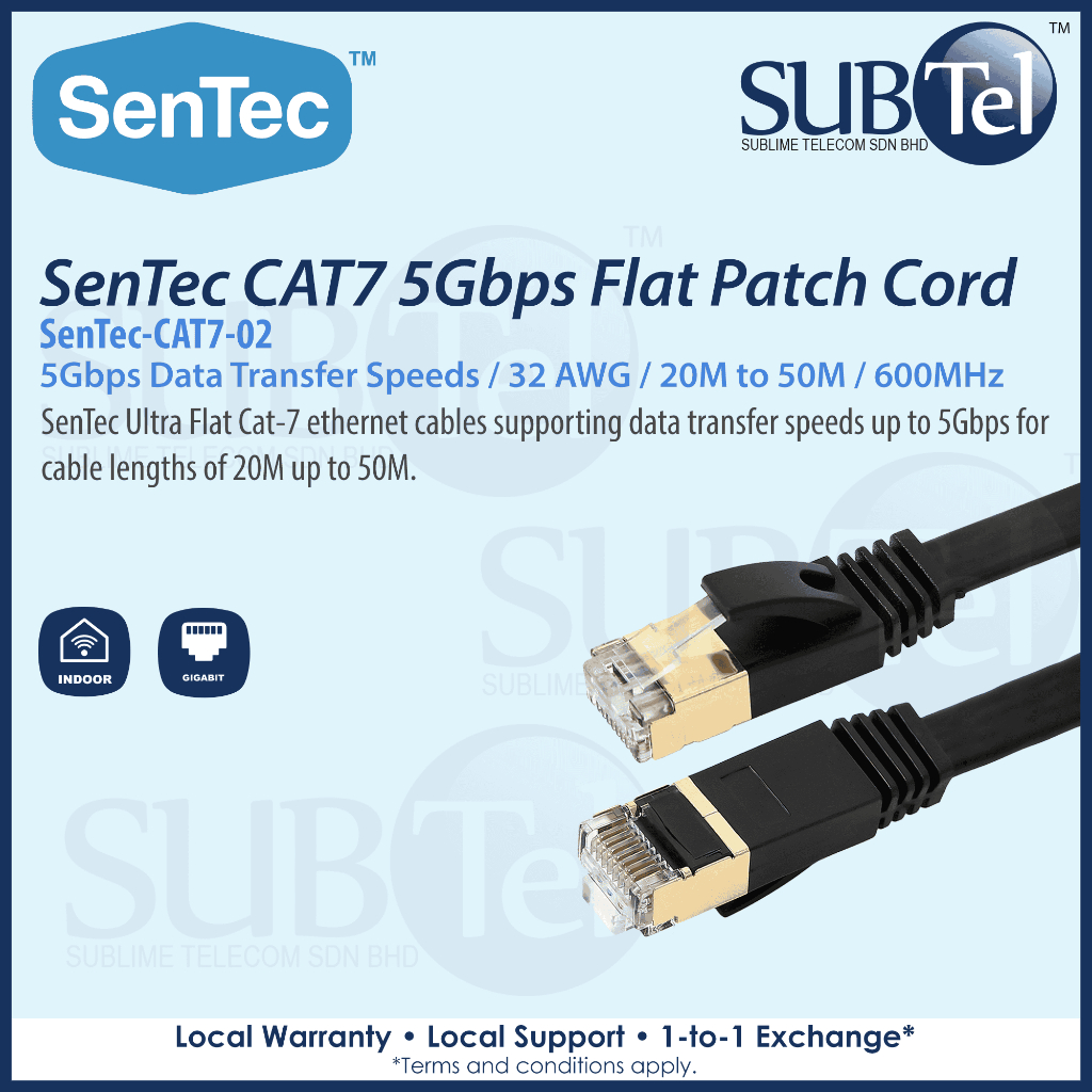CAT7 RJ45 Flat Patch LAN Cord Network Ethernet Cable 10G SFTP 10M 15M ...