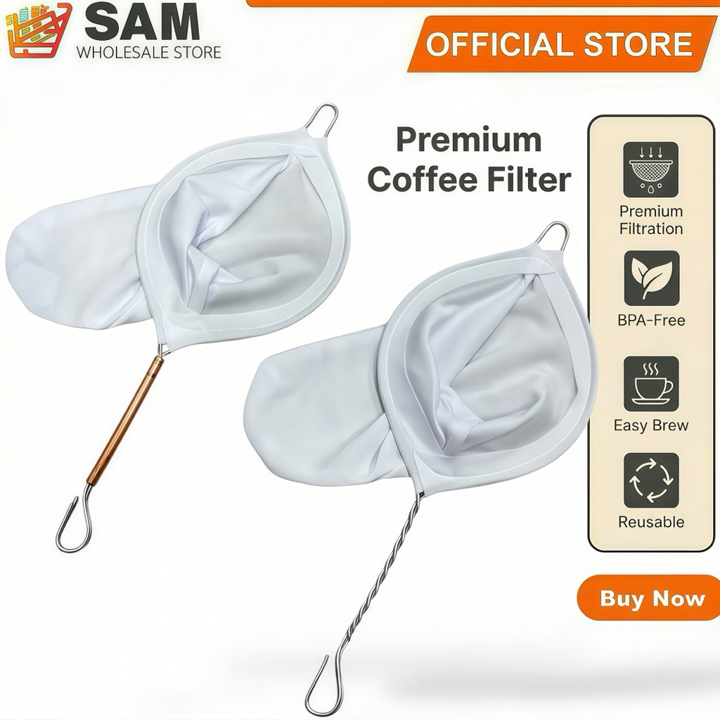 Cotton Coffee Filter Tea Filter Cloth Strainer Nylon Penapis Kopi ...