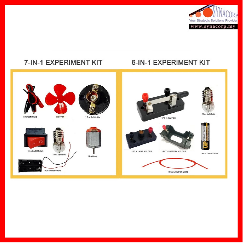 ELECTRICAL CIRCUIT EXPERIMENT SET KIT FOR STUDENTS (7-IN-1) (6-IN-1 ...