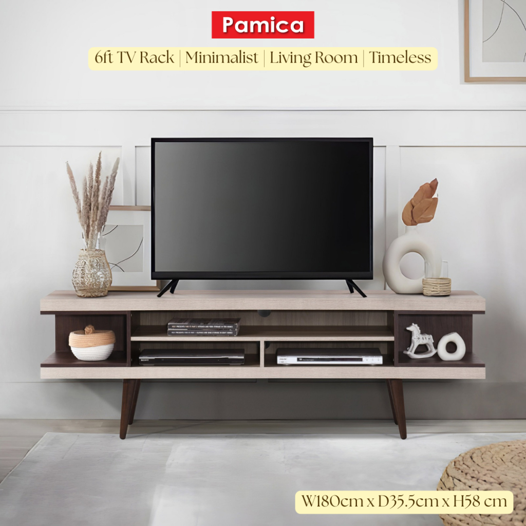 PAMICA Bellagio 6ft Modern TV Rack Rak TV Home Furniture EC4091 TVs up ...