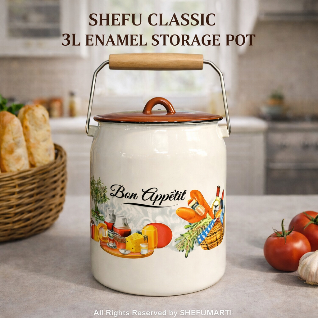 Shefu Classic 3L Enamel Storage Pot (Cook & Store) | Shopee Malaysia