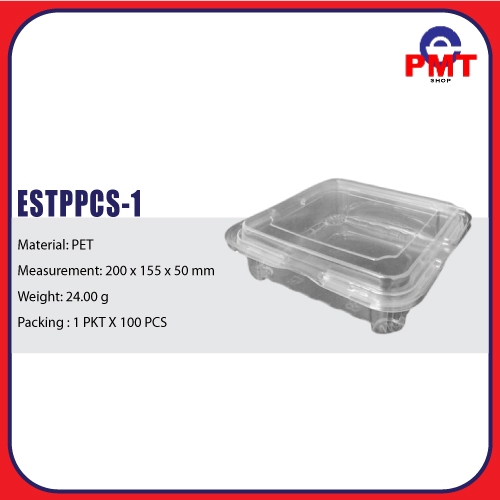 TPP Plastic Tray/ Clam Shell/ Disposable Tray PET - ESTPPCS-1 (Clear ...