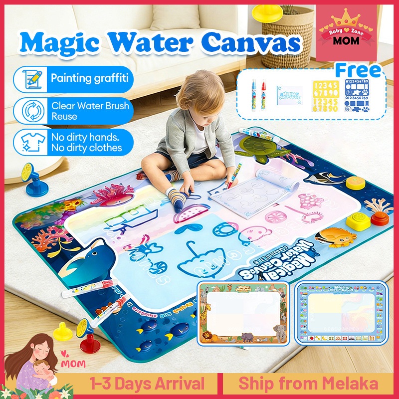 Magic Water Drawing Mat Kit Painting Reusable Painting Canvas ...