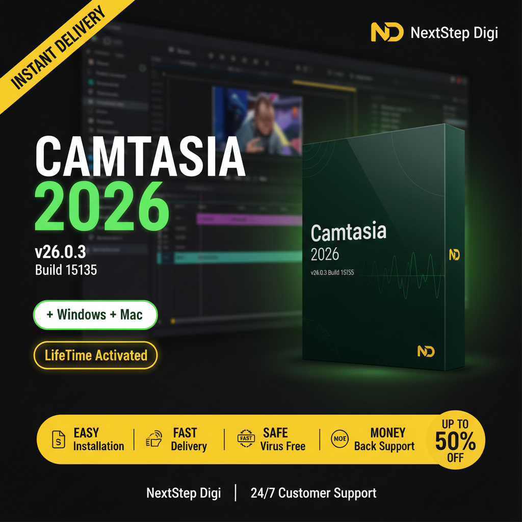 [Latest] TechSmith Camtasia Studio 2026 Full v26.0.3.15135 Video Editor ...