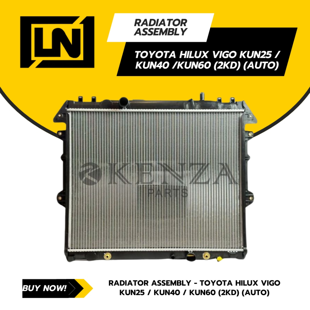 RADIATOR ASSEMBLY - TOYOTA HILUX KUN25 / KUN40 / KUN60 (2KD) (AUTO ...