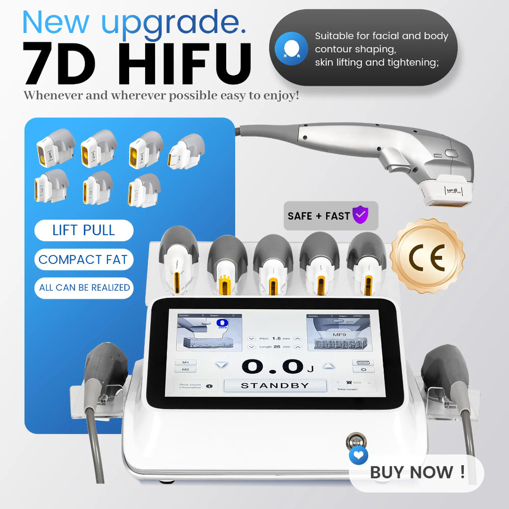 7D Hifu machine Ultrasound Machine Crow's feet Skin Tightening Slimming ...