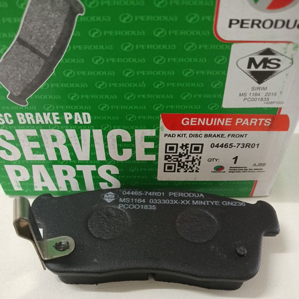 ORIGINAL PERODUA MYVI OLD 2005-2010 DISC BRAKE PAD FRT/DEPAN | Shopee ...