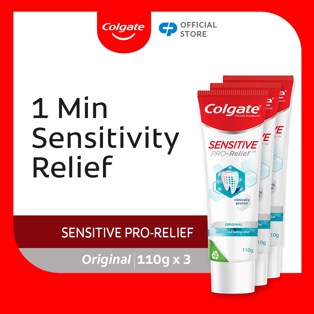 [Bundle of 3] Colgate Sensitive Pro Relief Original Toothpaste 110g ...