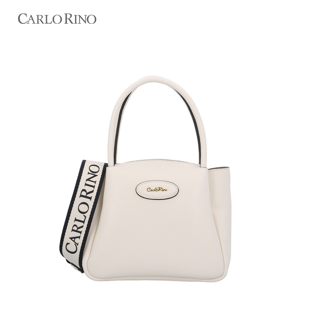 Carlo Rino CR Petite Script Top Handle Bag - Beige | Shopee Malaysia