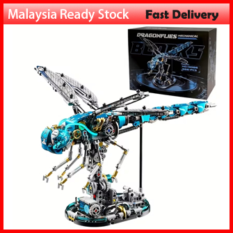 Mechanical Dragonfly With Light Creative MOC Assemble Block Model Educational Plastic Building Block Set Toy Wholesale 1