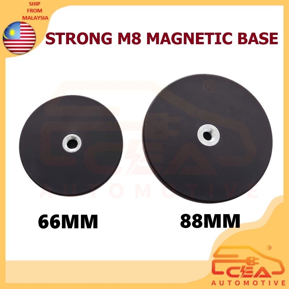 STRONG MAGNETIC BASE M8 THREAD 66MM (17KG) / 88MM (36KG) MAGNET HOLDER ...