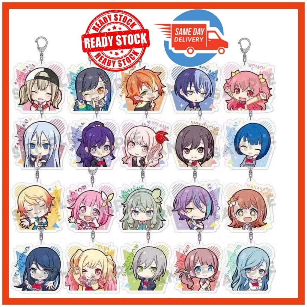 Project Sekai : Sekai Stage Anime Gantungan Kunci Akrilik Anime Comel ...