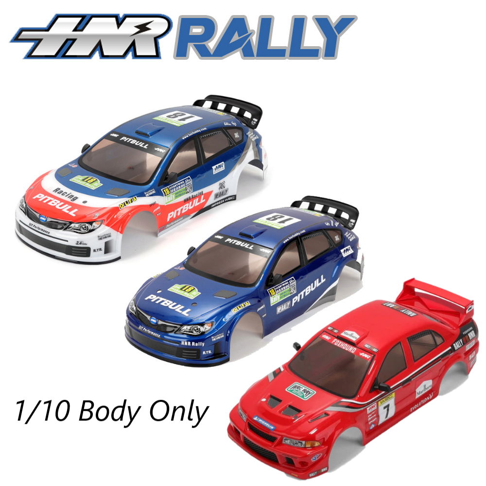 HNR 1/10 Foxhound Pitbull Complete Body Shell EVO Subaru Rally Car Body ...