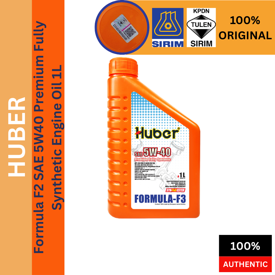 HB F3-1 Huber Formula F3 SAE 5W40 Premium Fully Synthetic Engine Oil 1L ...