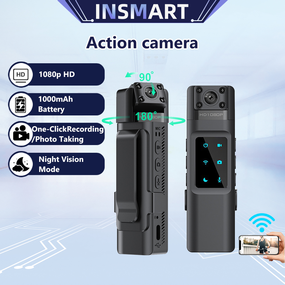 INSMART Mini 1080P HD Action Camera WIFI Connection Handheld Video ...