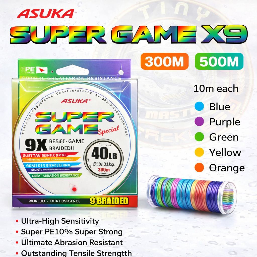 ASUKA SUPER GAME x9 BRAIDED LINE 300m 500m 1500m | Shopee Malaysia
