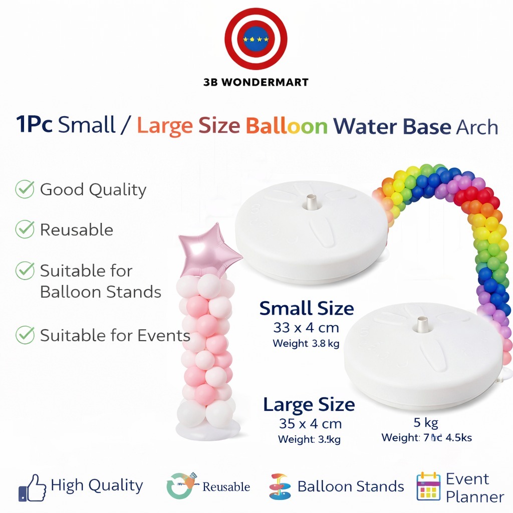 1Pc Small / Large Size Balloon Water Base Arch Kit Balloon Pillar ...