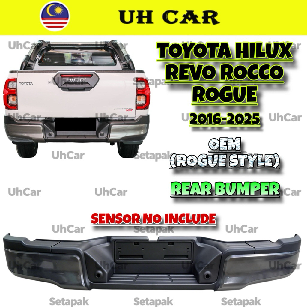 (ROGUE STYLE) Toyota Hilux Revo Rocco Rogue 2016-2025 Oem Rear Bumper ...