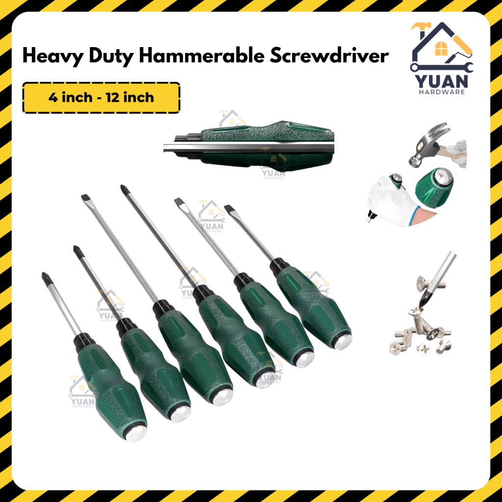 Hammerable Screw Driver | Flat Philips Screwdriver | Plus Minus Screw ...