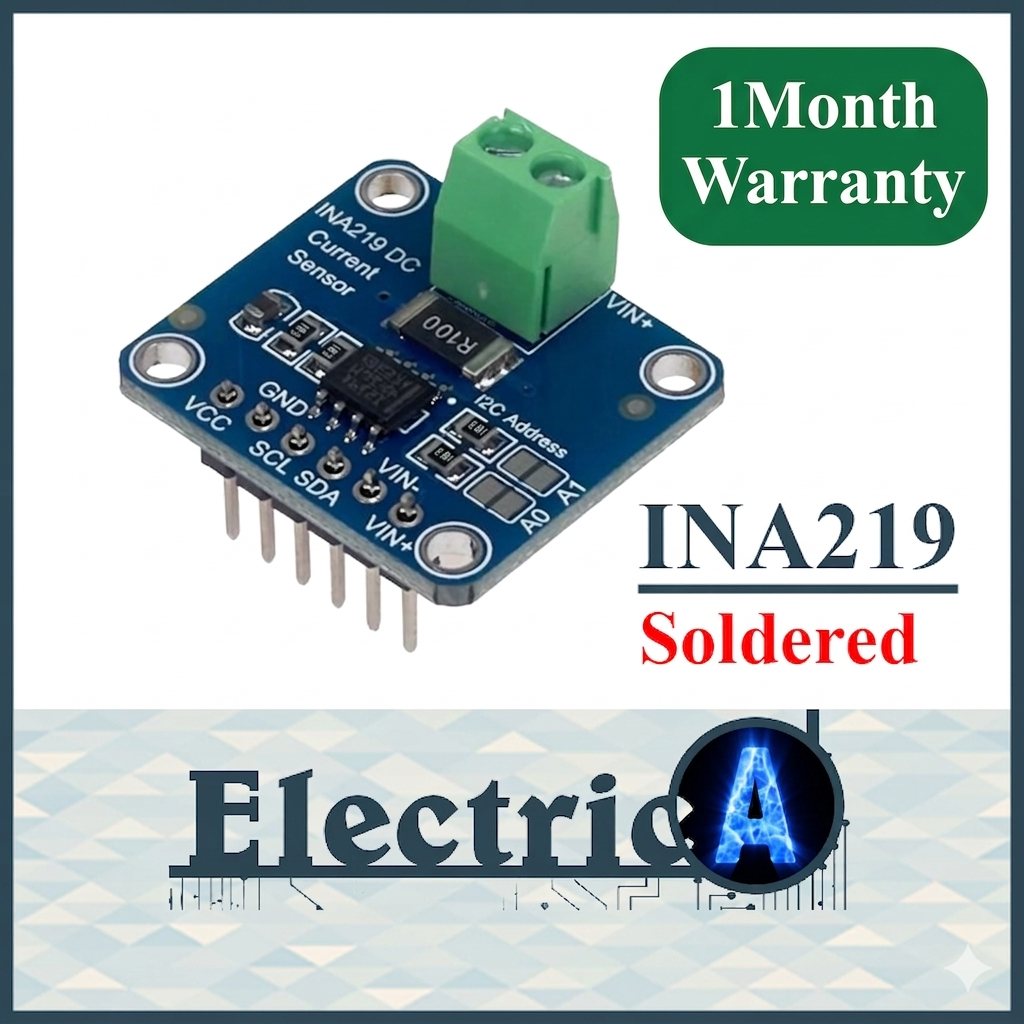 (Soldered +1Month Warranty) INA219 Bidirectional I2C Current and Power Monitor Sensor [ElectricA]