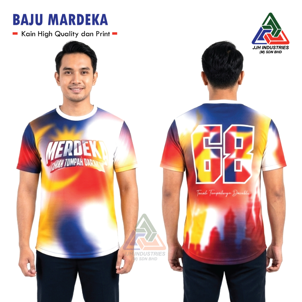 BAJU T-shirt MERDEKA KE 68th MERDEKA GRADIANT STYLE DESIGN 2025 ...