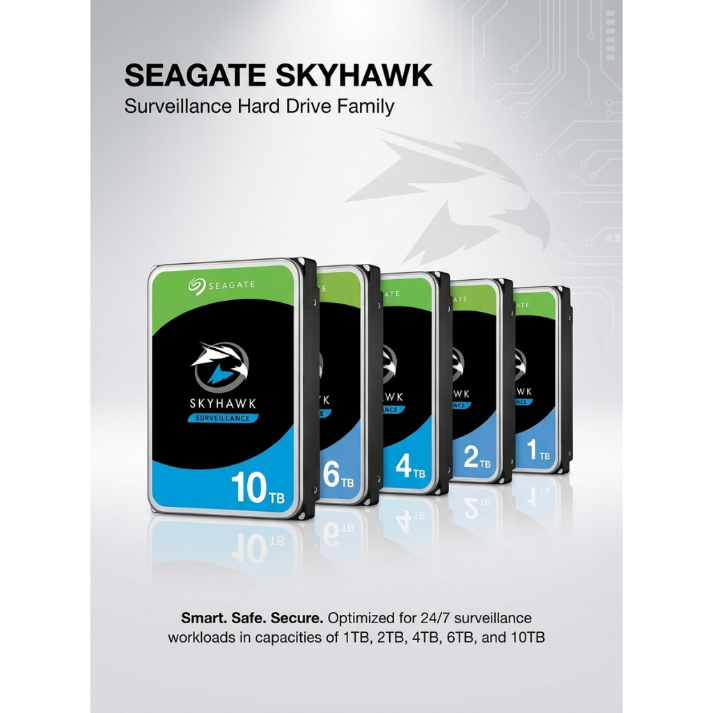 CCTV Surveillance Hard Disk Drive Seagate Skyhawk 3.5 HDD (1TB/2TB/4TB ...