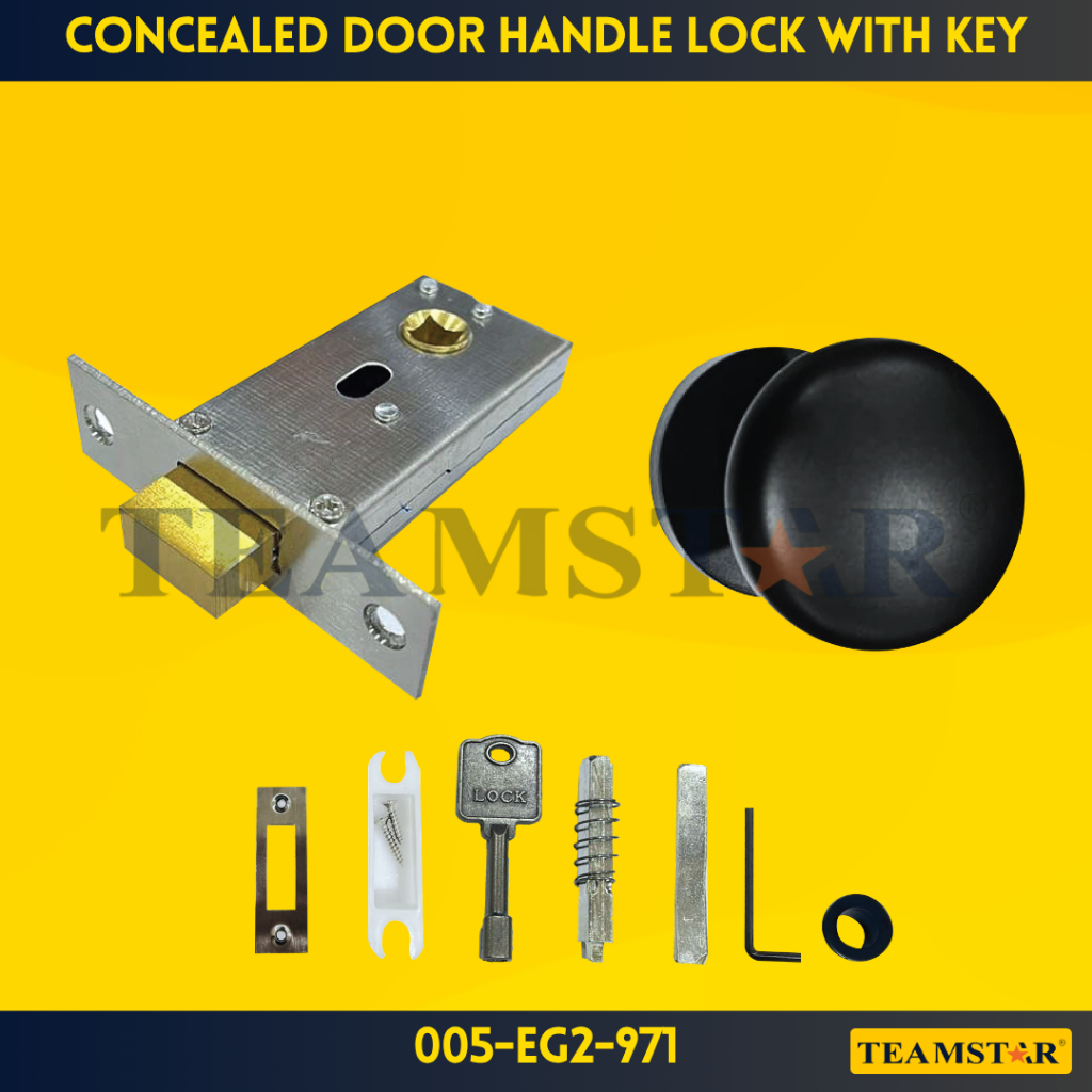 TEAMSTAR Concealed Door Handle Lock with Key (Model 808) | Shopee Malaysia
