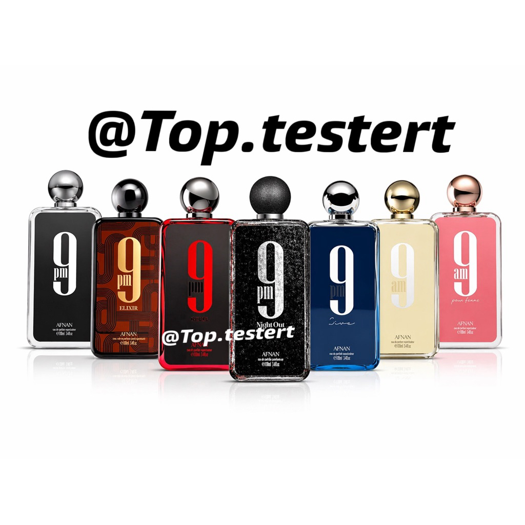 Original Perfume Tester (2ml/5ml) Afnan 9PM Rebel 9PM Elixir 9AM Dive ...
