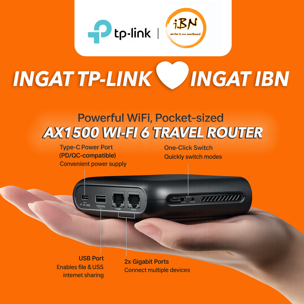 TP-Link TL-WR1502X Router Perjalanan WiFi 6 AX1500 – Dwi Jalur, VPN ...