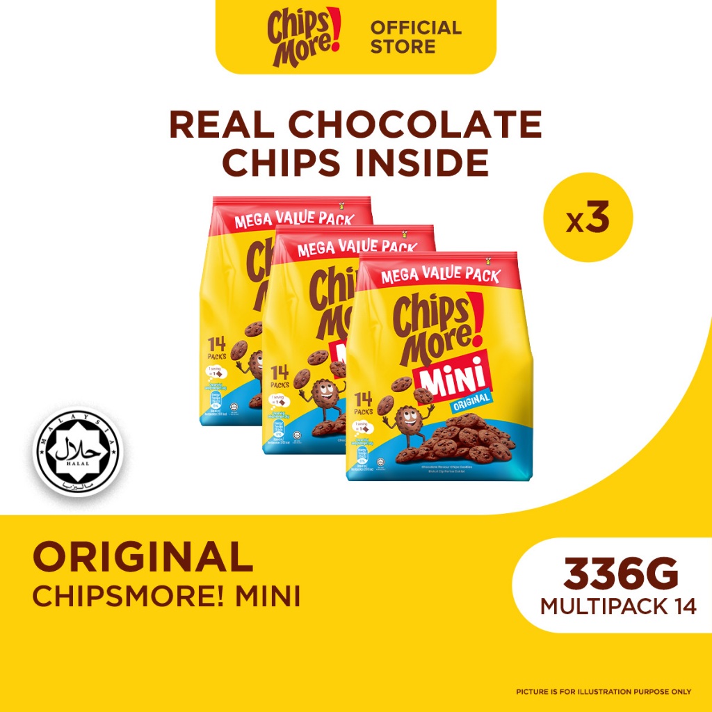 Chipsmore! Mini Original Chocolate Chips Cookie with Chunk 336g (Bundle ...