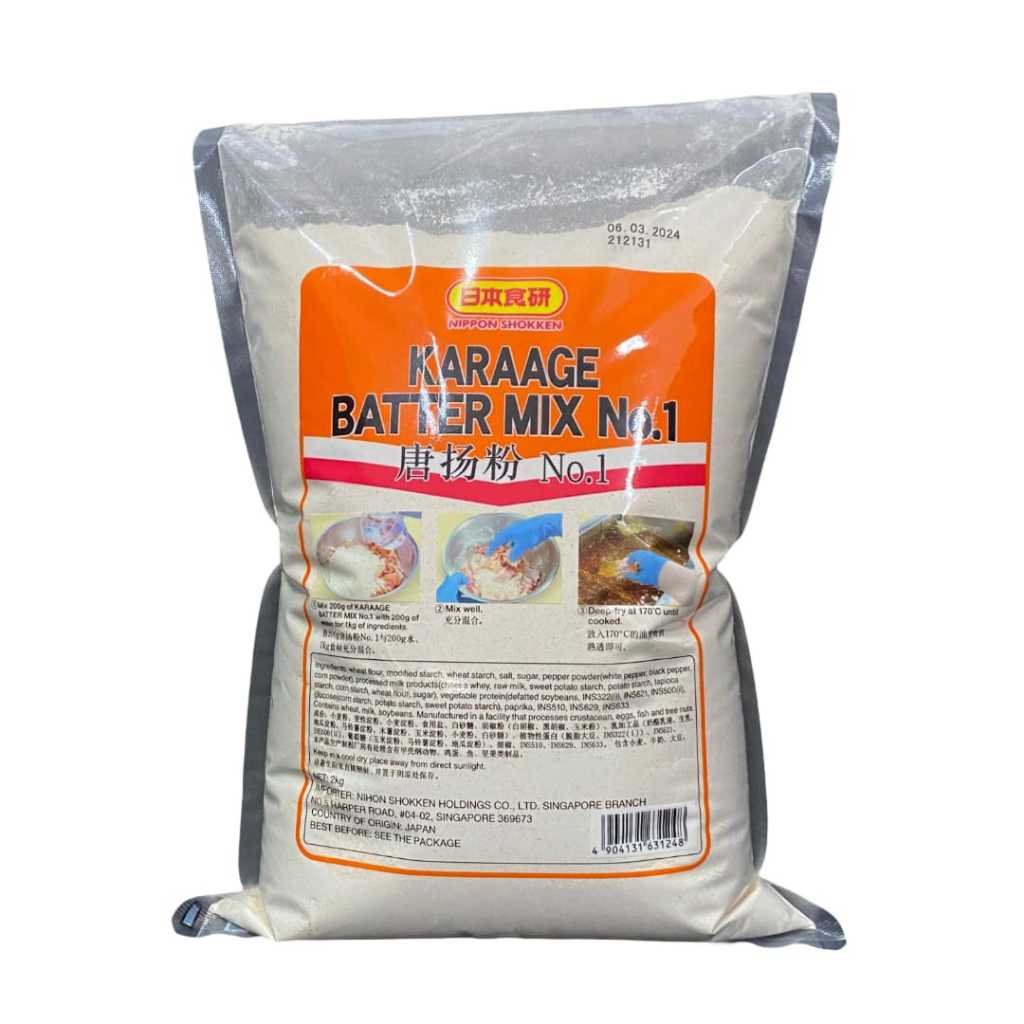 Karaage Batter Mix No.1 2kg (Nihon Shokken) Frying Powder / Batter Mix ...