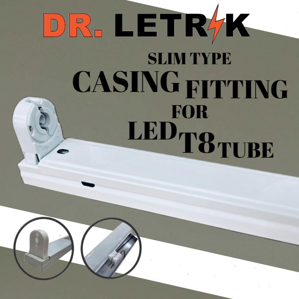 (Slim Type) Casing Fitting for LED T8 TUBE [ 2feet / 4feet ] Casing ...