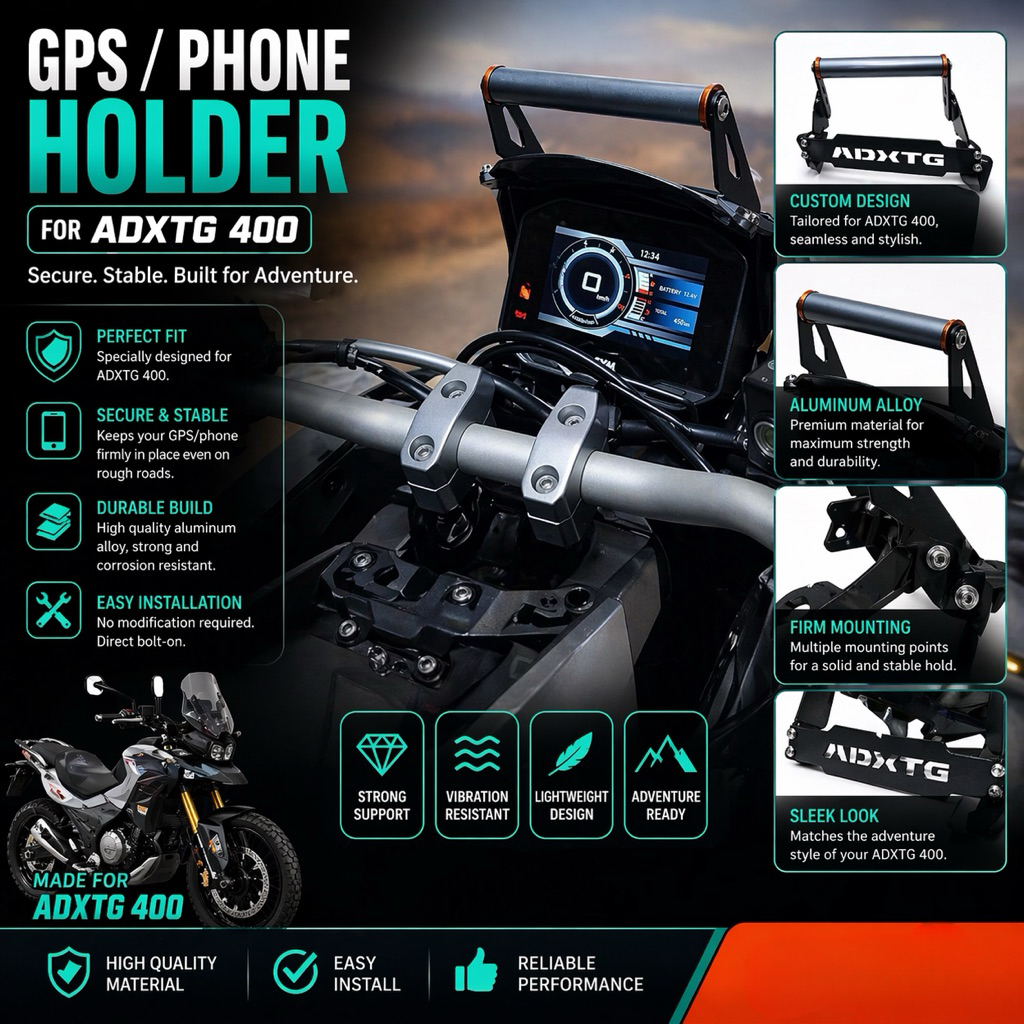 For ADXTG 400 2024 2025 GPS mobile phone holder installation ADXTG ...