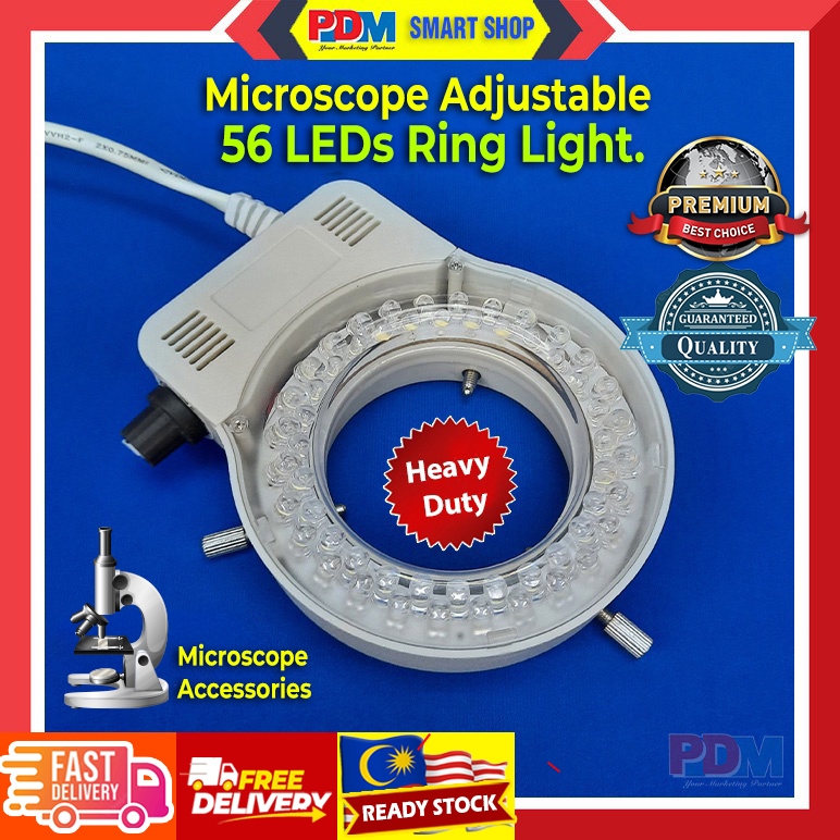 PDM 56 LED Stereo Microscope LED Adjustable Ring Light Illuminator Lamp ...