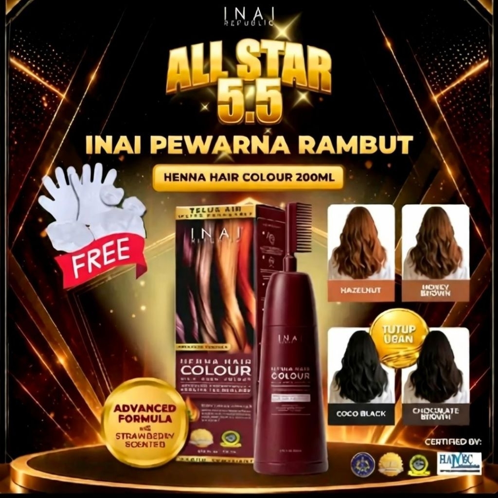 INAI PEWARNA RAMBUT SAH SOLAT - HENNA HAIR COLOUR SHAMPOO [ INAI ...
