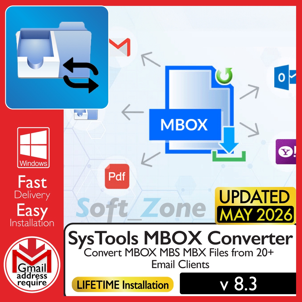 SysTools MBOX Converter 8.3 - Convert MBOX_MBS_MBX Files from 20+ Email ...