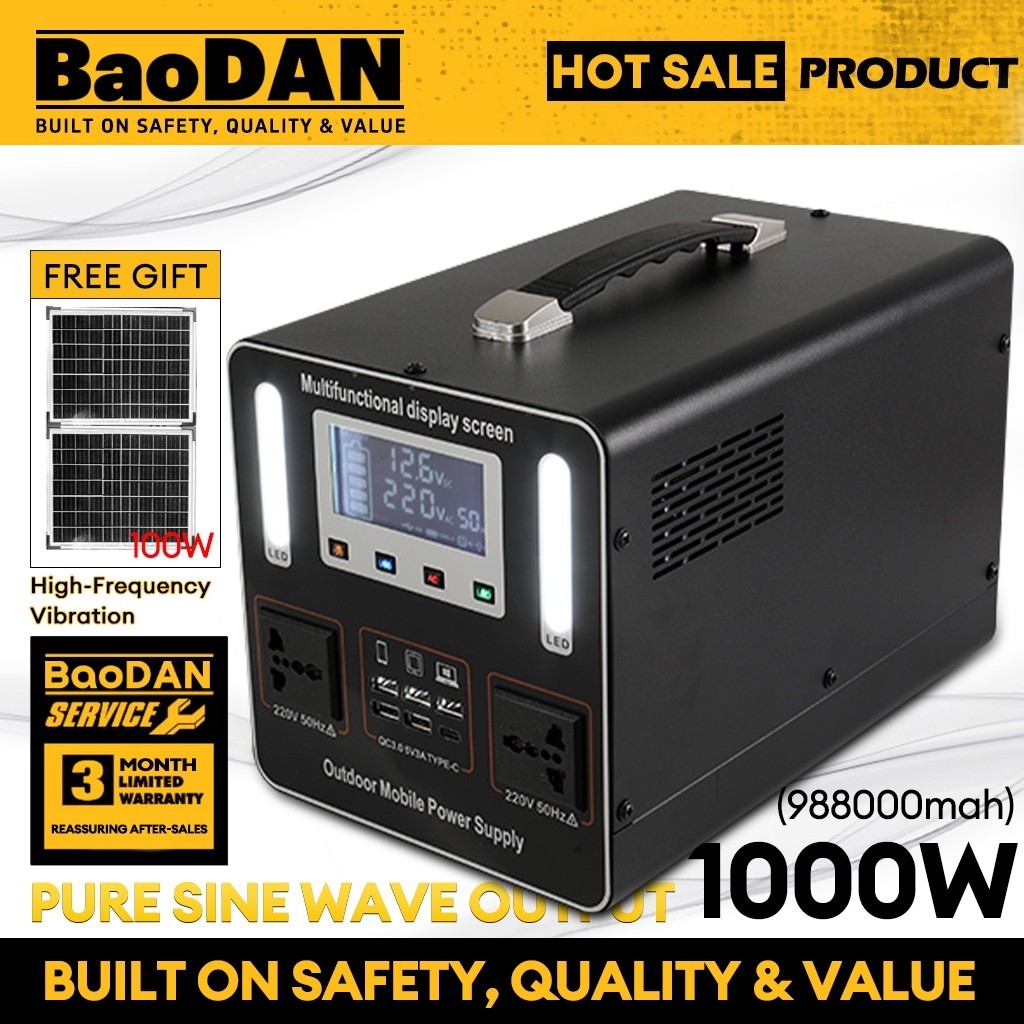 1000W Power Station 988000mAh Portable Large Capacity Power Station ...
