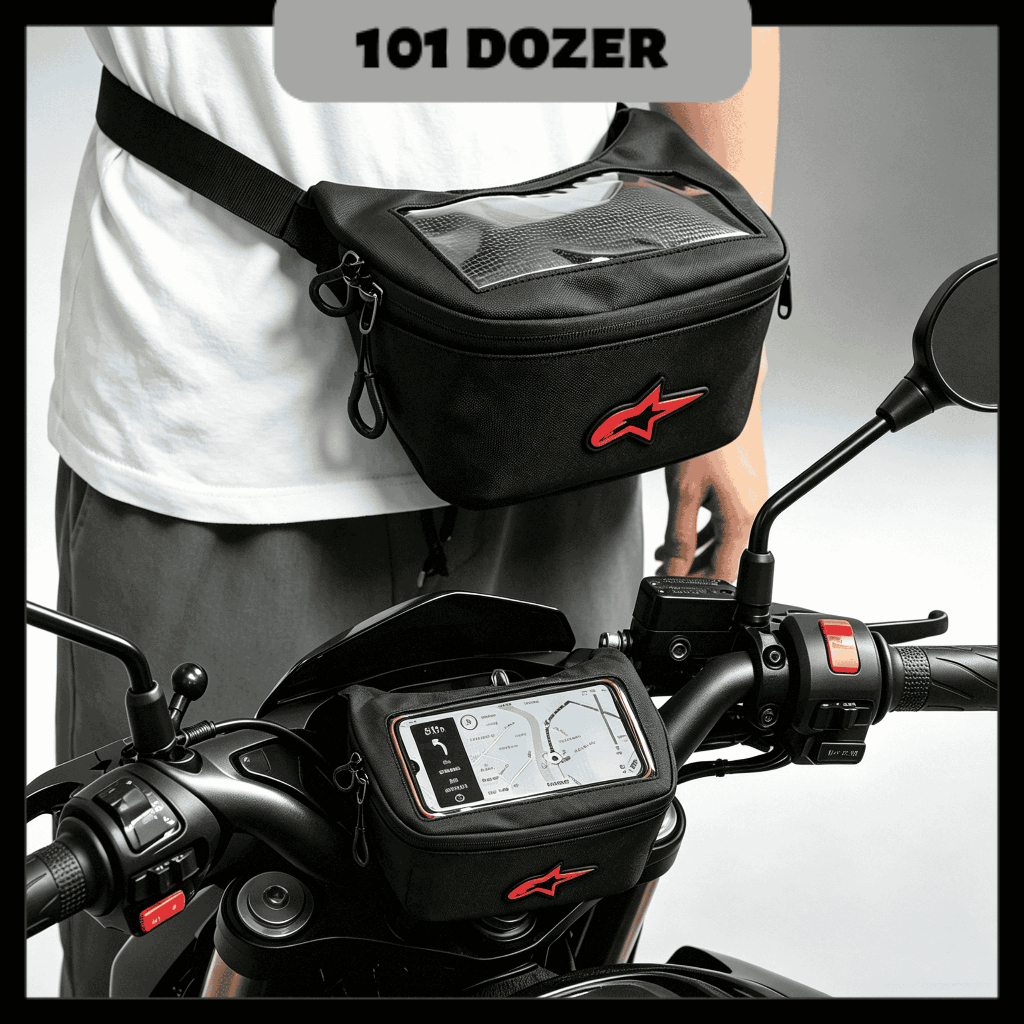 Motorcycle Premium Handlebar Bag Waterproof Waist Bag Pouch Bag Motor ...