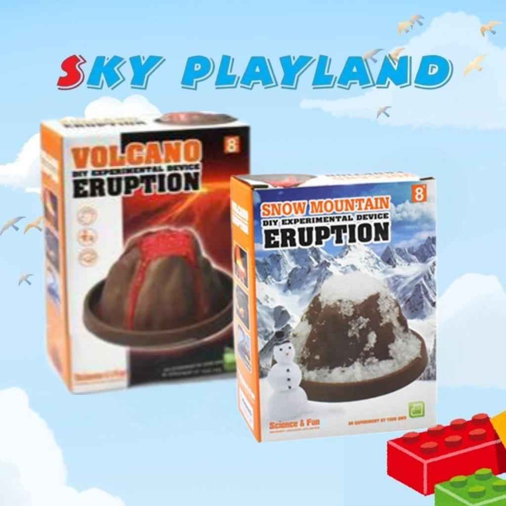 DIY Volcano Eruption & Snow Mountain Science experiment Kids.STEM Early ...