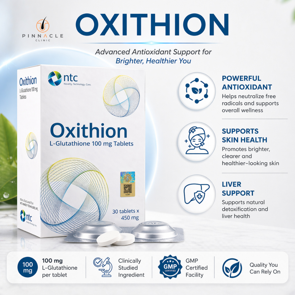 PINNACLE CLINIC OXITHION GLUTATHIONE SUPPLEMENT FOR HYPERPIGMENTATION AND  DARK SCAR 30 TABLETS | Shopee Malaysia