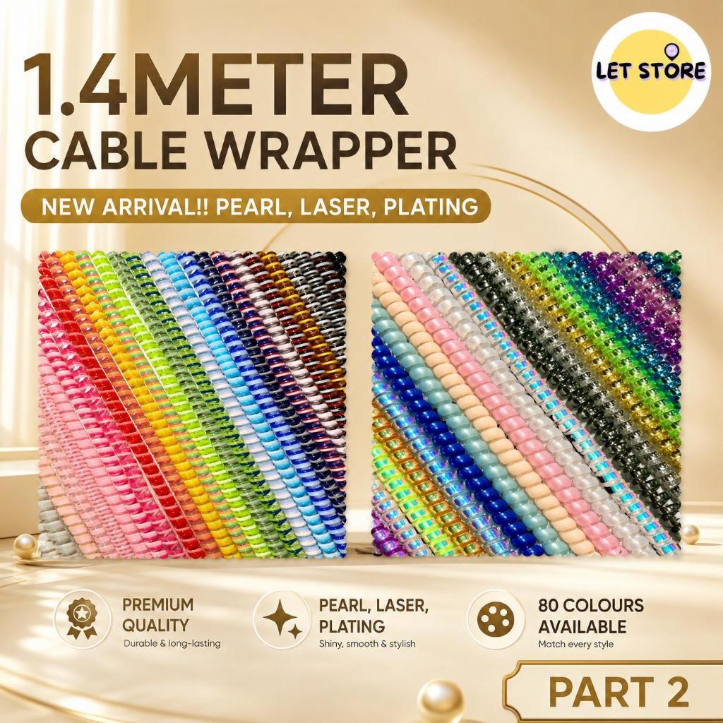 Cable Wrapper 1.4 Meter Cable Protector / Cable Wrapper Wire Protection ...
