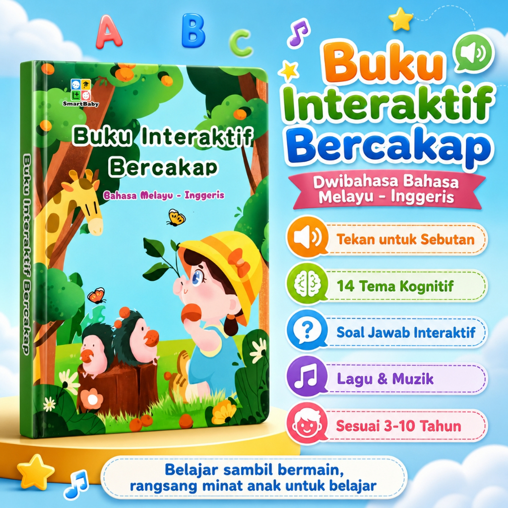 Buku Titik Baca Pintar Dwibahasa Melayu-Inggeris | 14 Topik ABC Haiwan ...