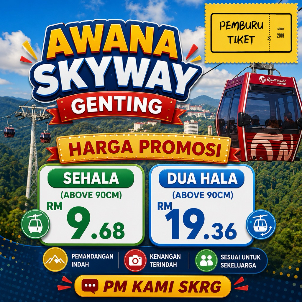 [PM HARGA PROMO - RM9.60] AWANA SKYWAY GENTING CABLE CAR | Shopee Malaysia