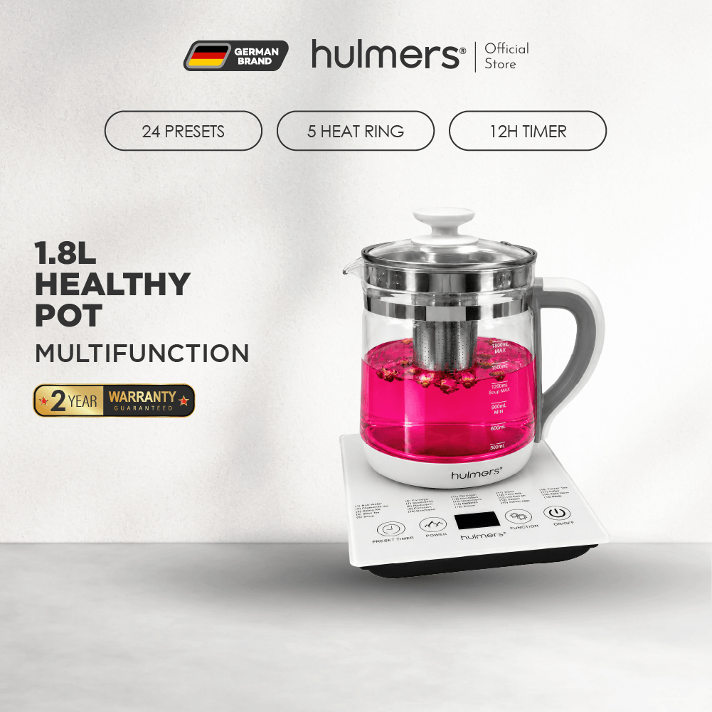 Hulmers 1.8L Electric Health Pot – Tea & Dessert Cooker, Portable ...