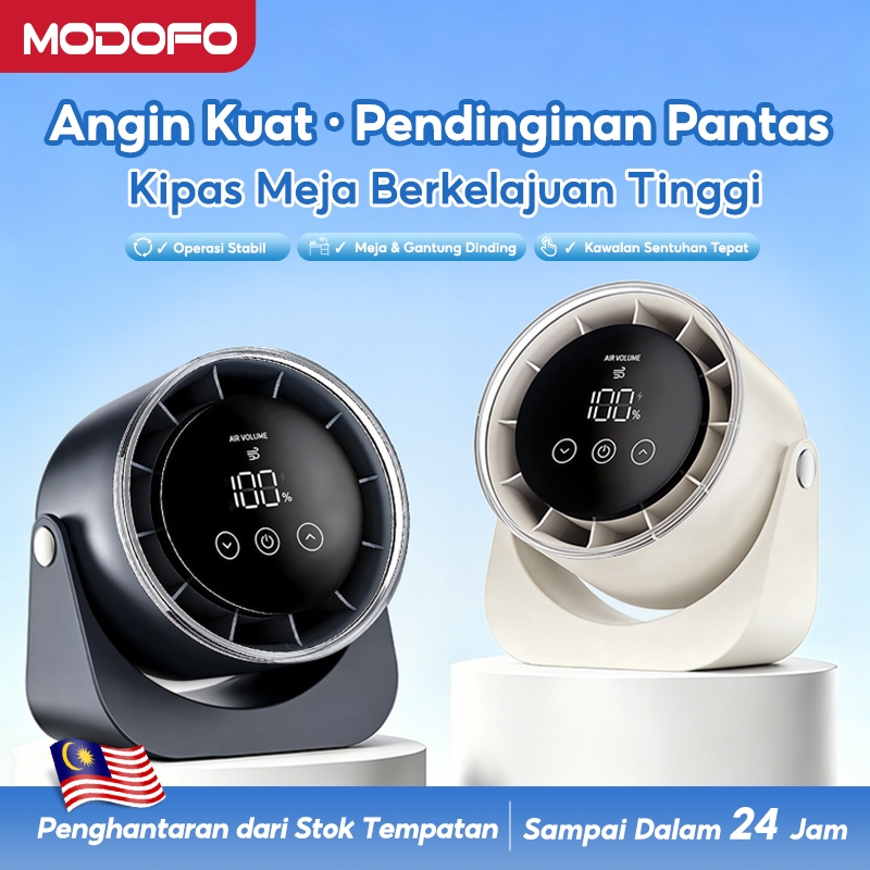 MODOFO 2026 New High Speed Desktop Fan 100 Speed Digital LED Display ...