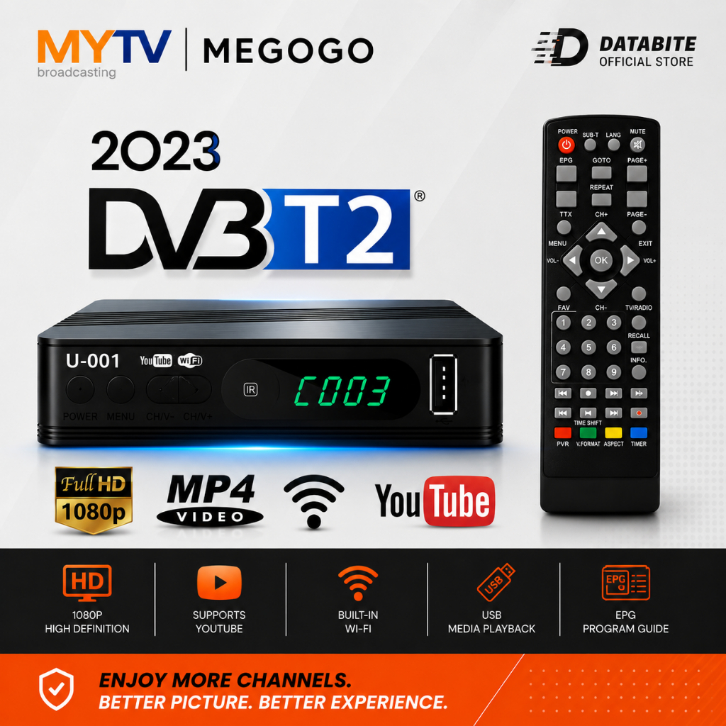 MyTv Decoder Megogo DVBT2 Dekoder MyTv Original USB HD MP4 WiFi YouTube ...