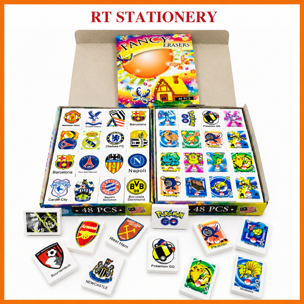 Fancy Erasers School Cartoon Student 卡通 橡皮檫 48PCS | Shopee Malaysia