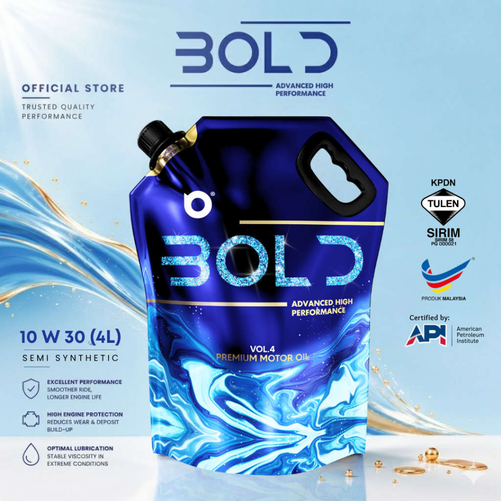 BOLD SIRIM 10w30 3L/4L Semi Synthetic SP Engine Oil Car 10w-30 Minyak ...